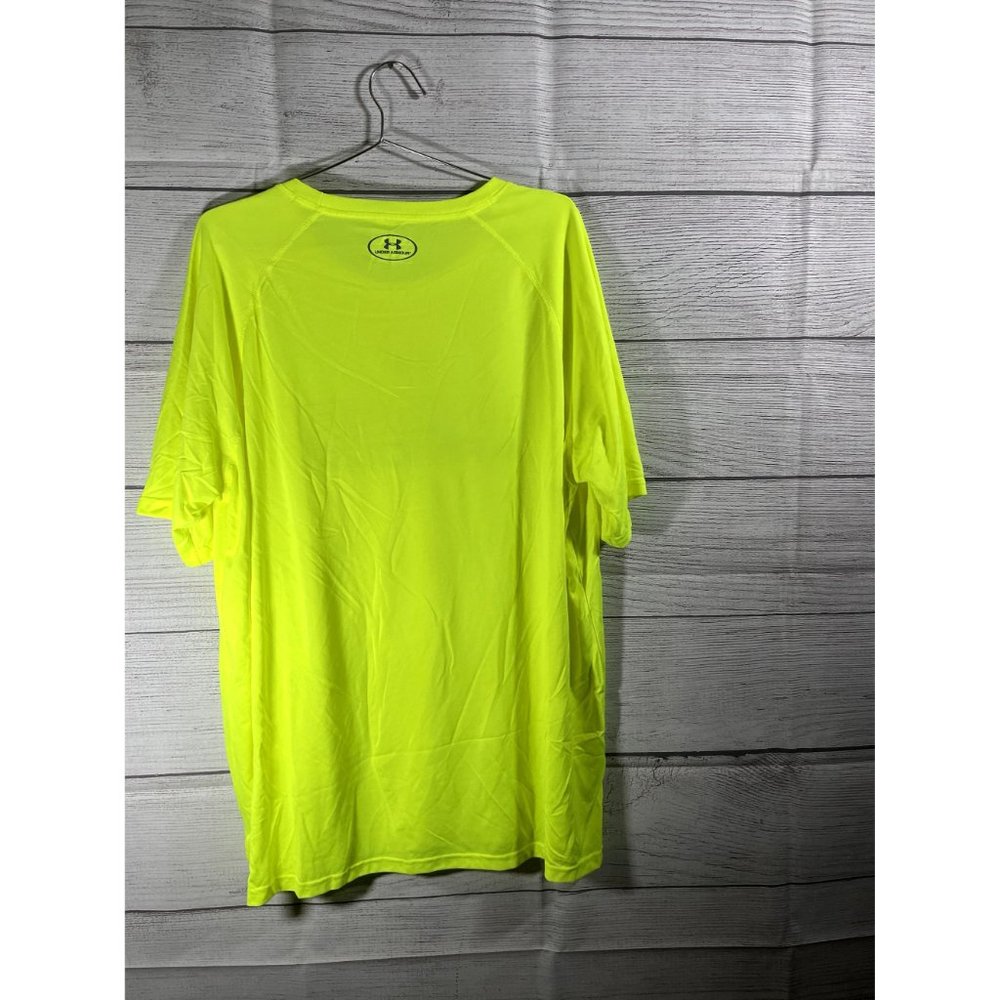 Under Armour - Men's Yellow Logo Athletic T-Shirt - Size 2XL - Picture 6 of 7